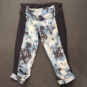 lululemon athletica Blue and Black Patterned Leggings